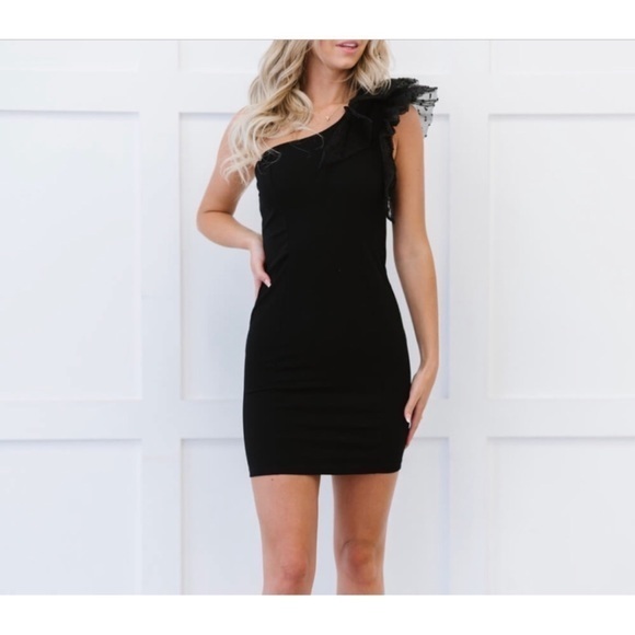 bebe Dresses & Skirts - BEBE One-Shoulder Mini Dress-P/S